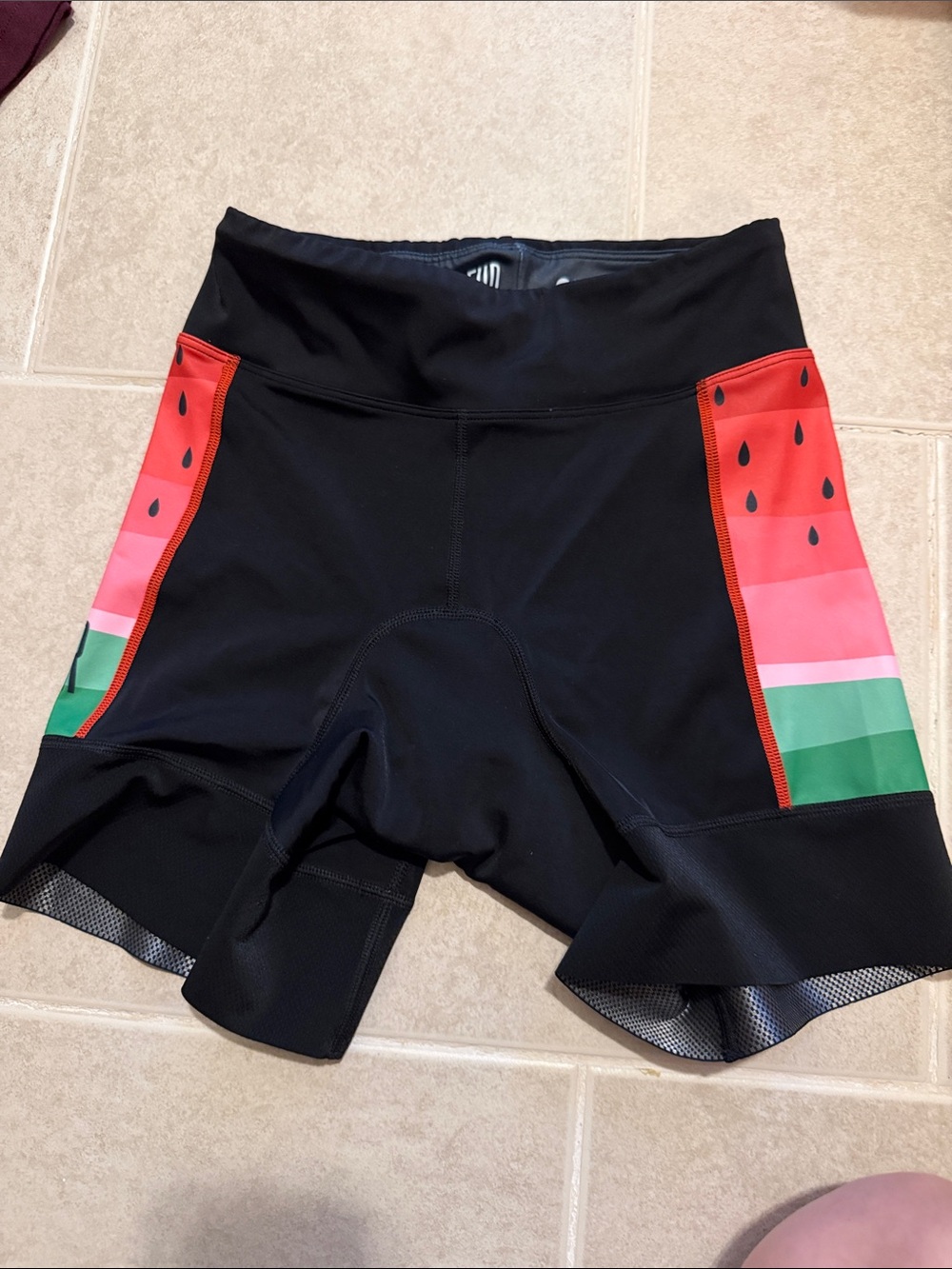 Coeur Women's Triathlon Shorts with Watermelon Side Panels